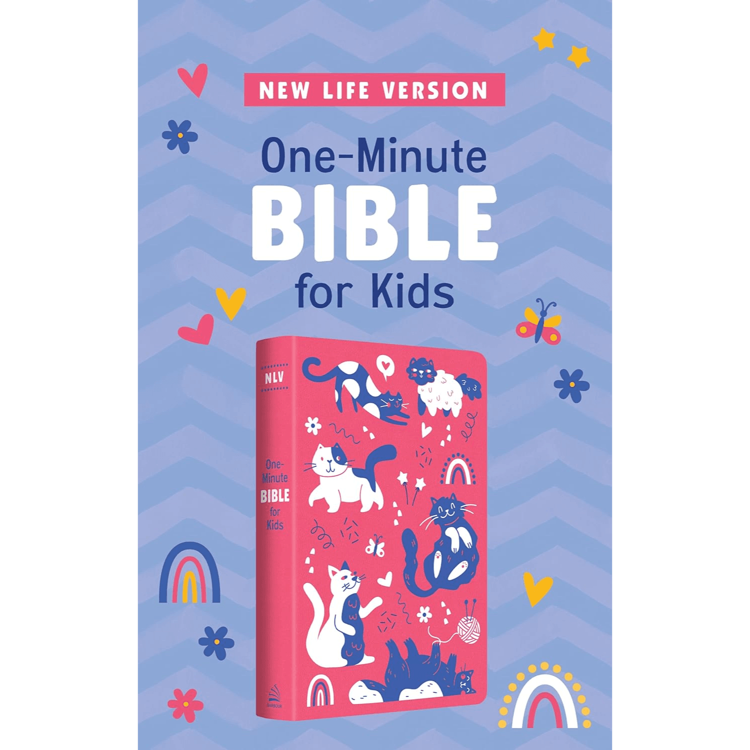 NLV, One-minute Bible For Kids Girls Cover, Pink