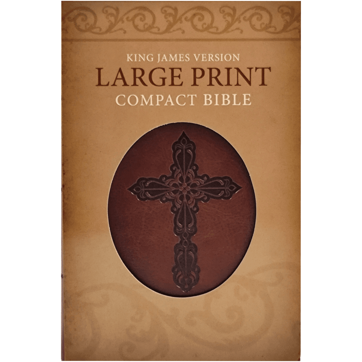 KJV Large Print Compact Bible, Simulated Leather, Brown