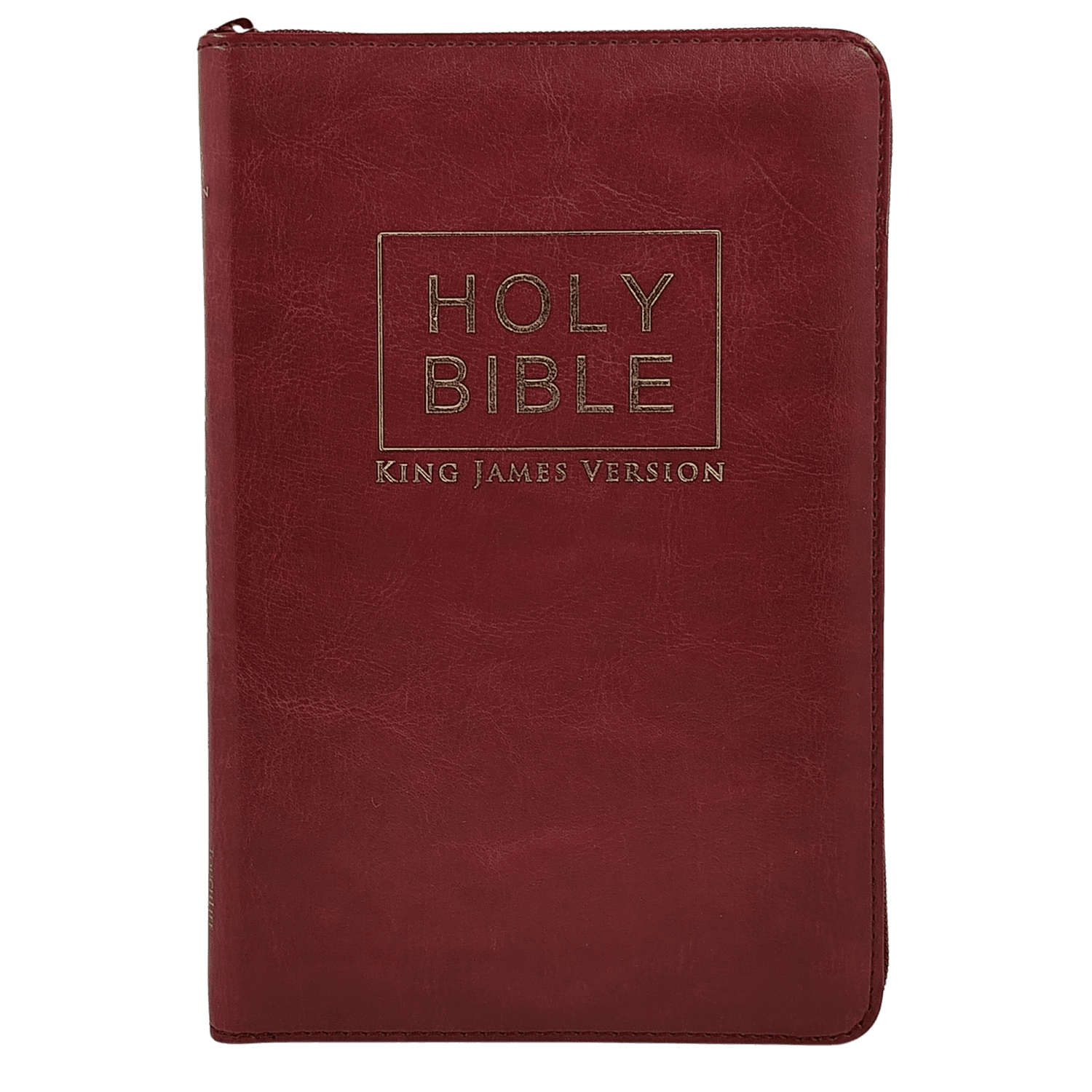 KJV Midsize Flex With Zipper, Burgundy