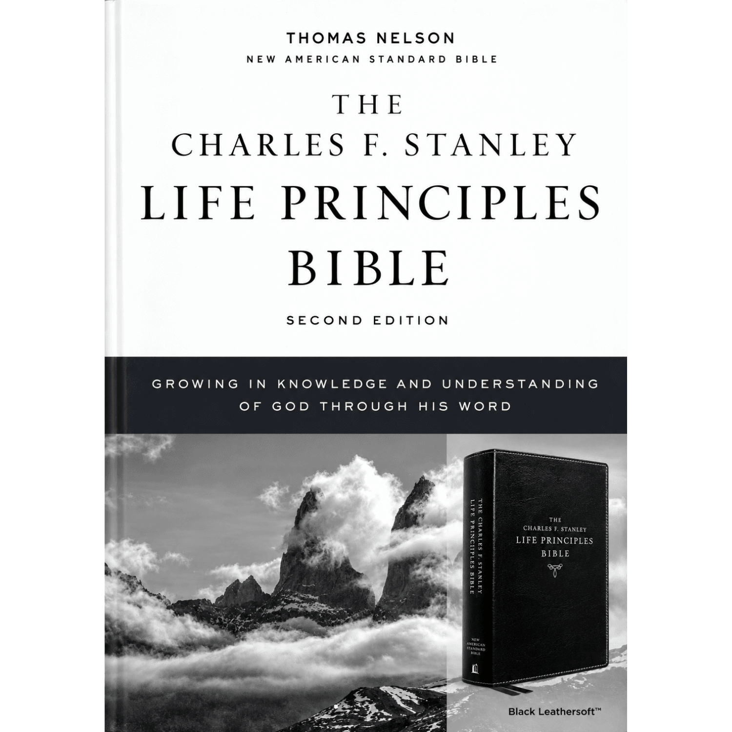 NASB, Charles F. Stanley Life Principles Bible, 2nd Edition, Leathersoft, Black