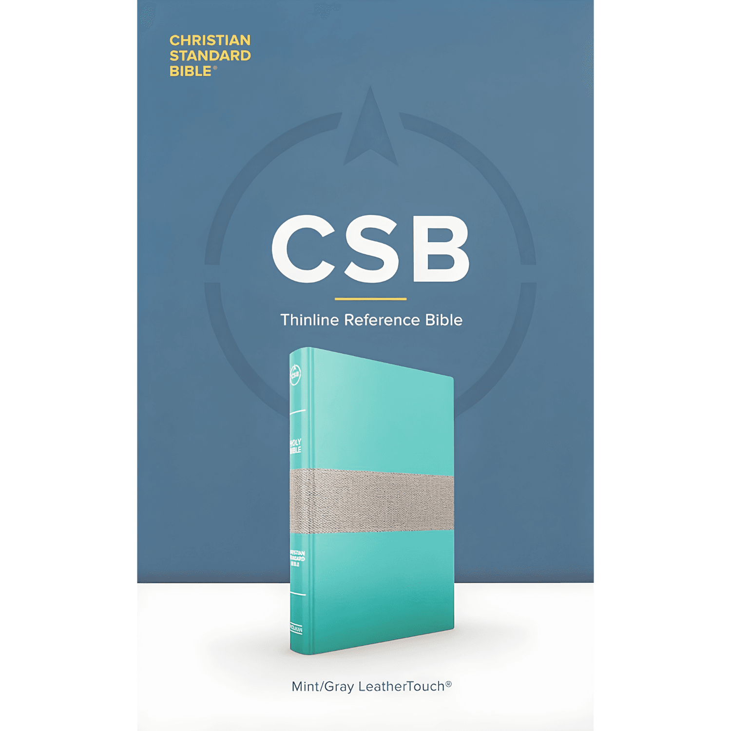 CSB Thinline Reference Bible, Mint/Gray LeatherTouch, Red Letter