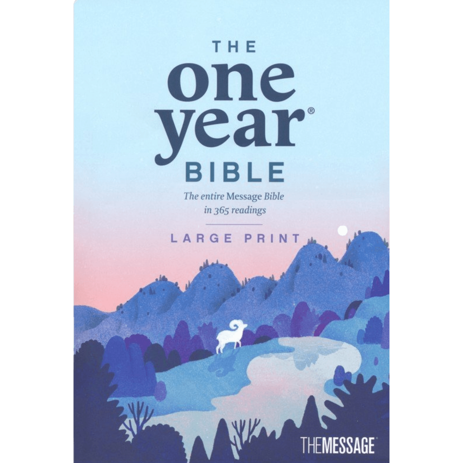 The Message, The One Year Bible, Large Print, Thinline Edition, Softcover