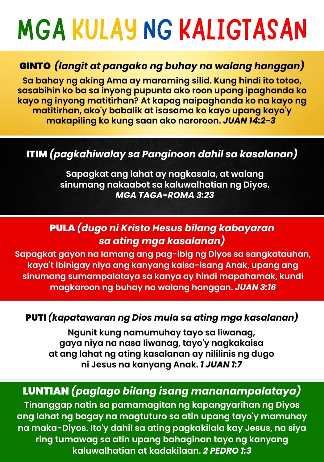 Mga Kulay ng Kaligtasan, Gospel Cards